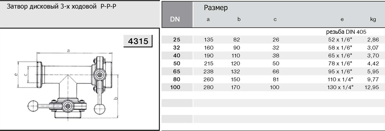 4315-заслонка 3-х